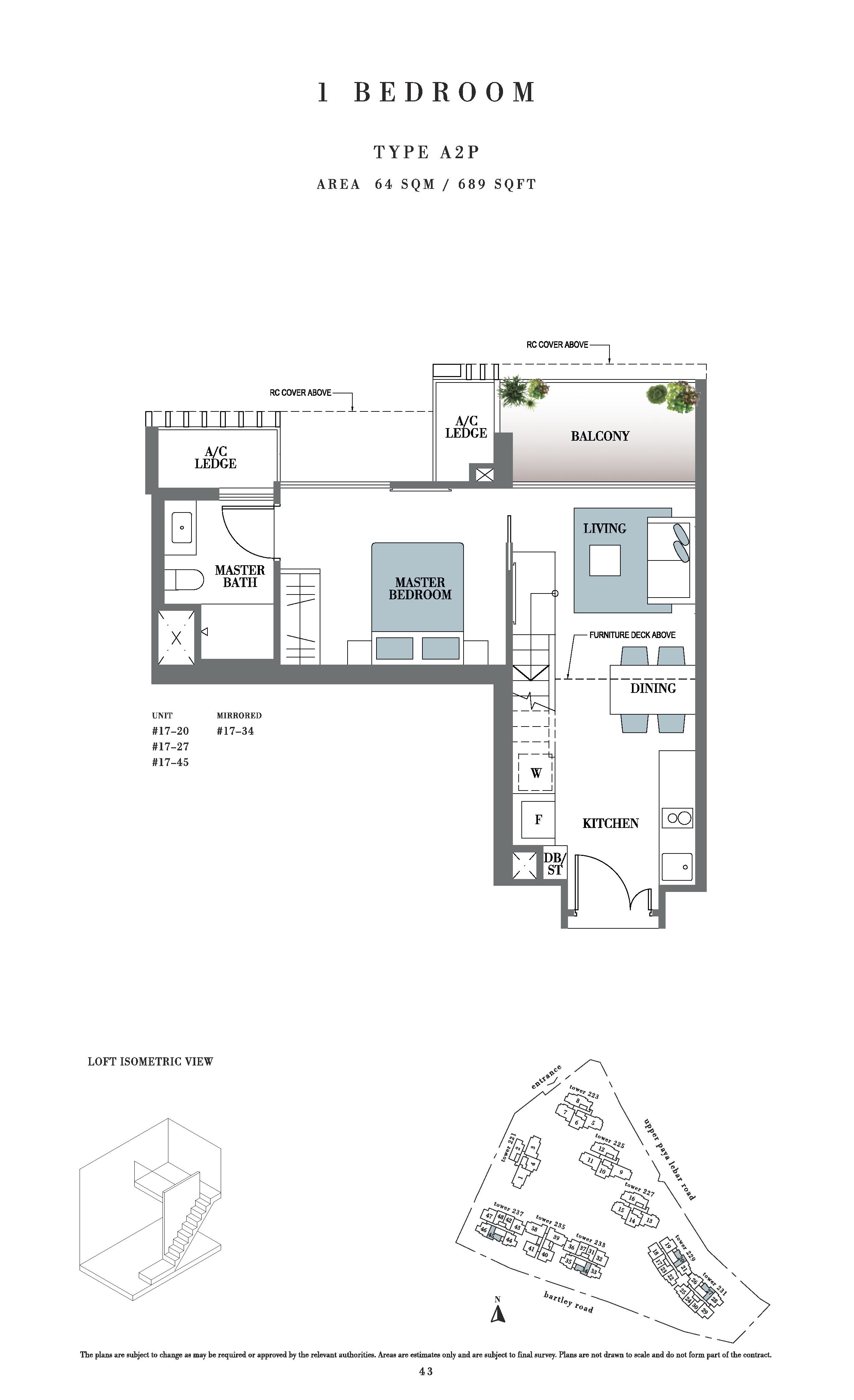 Botanique @ bartley 1 Bedroom Floor Plans Type A2P